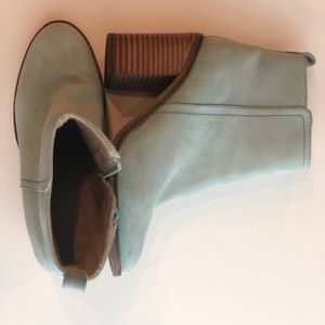 SEYCHELLES BLUE SUEDE ANKLE BOOTS, 8 Anthropologie